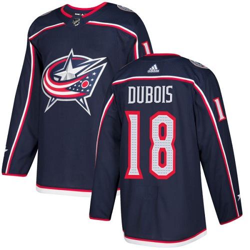 Adidas Men Columbus Blue Jackets #18 Pierre-Luc Dubois Navy Blue Home Authentic Stitched NHL Jersey